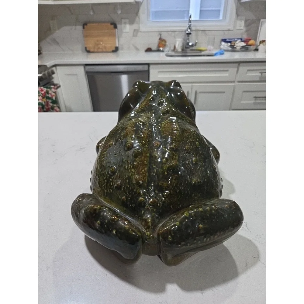 Arnels Jumbo XL Ceramic Frog Garden Frog Toad-Extra Large Vtg, 14